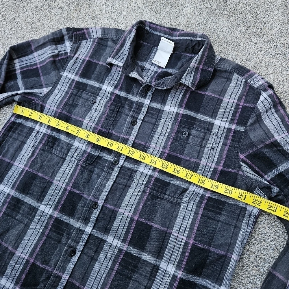 The North Face Arroyo Lightweight Flannel Shirt Black Purple Plaid Men's Large